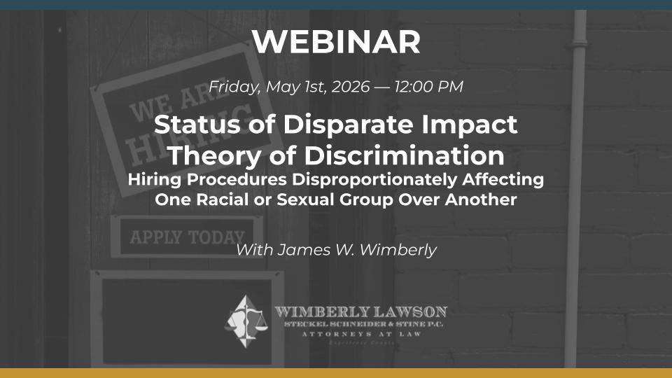 Free Employment Law Webinar